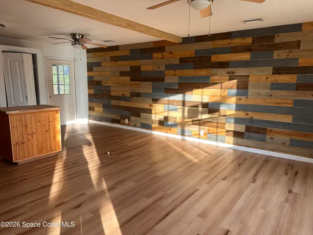 a room with wooden floor