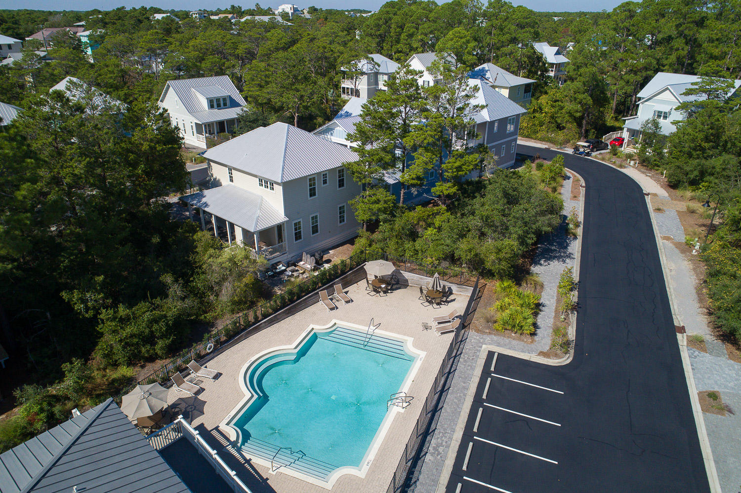 40 Kristin Court Santa Rosa Beach, FL 32459 - Photo 82 of 87 an aerial view of a house with garden space and street view