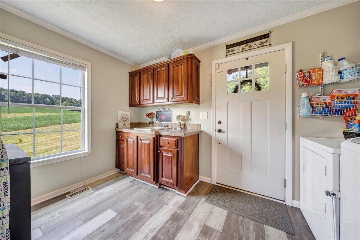 988 Timber Line Road Ferrum, VA 24088 - Photo 11 of 34 a view of kitchen with stainless steel appliances granite countertop a refrigerator and a sink