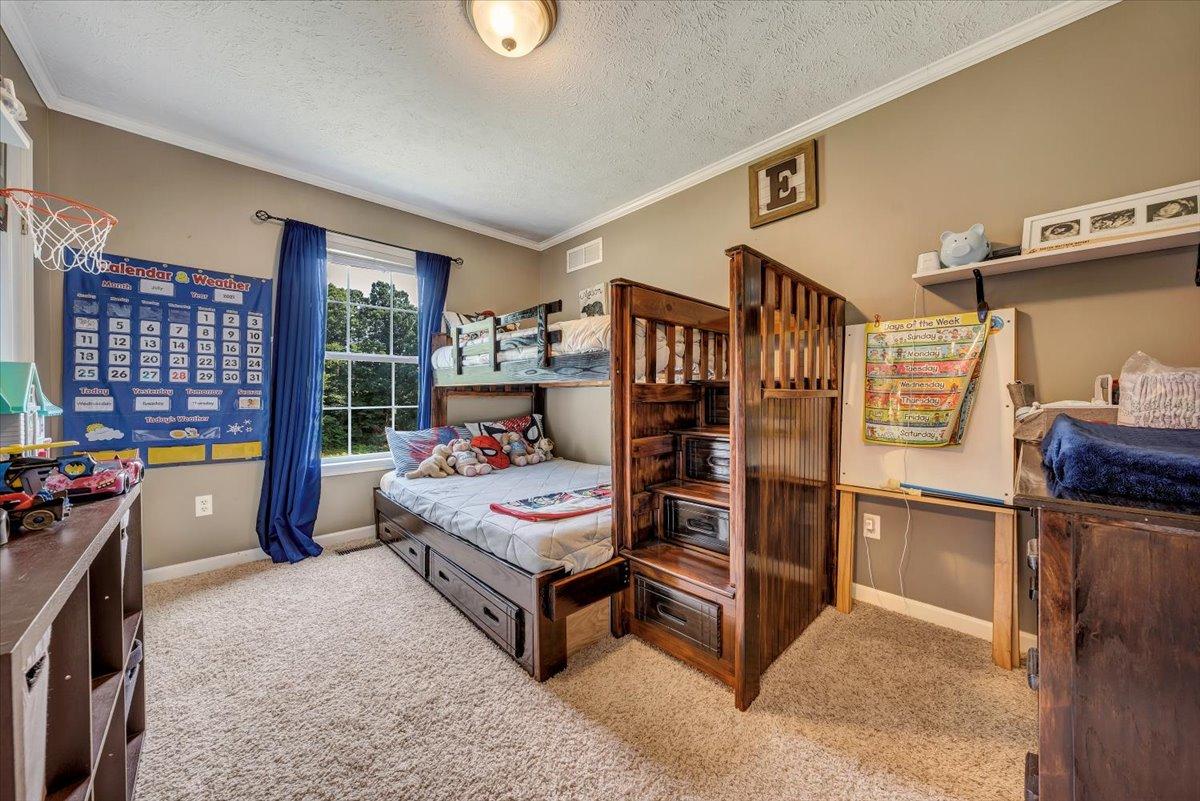 988 Timber Line Road Ferrum, VA 24088 - Photo 13 of 34 a bedroom with furniture and a book shelf