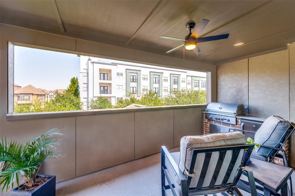 7153 Copperleaf Drive Dallas, TX 75231 - Photo 24 of 26 Patio / terrace with ceiling fan and area for grilling