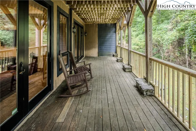 a view of balcony with a patio