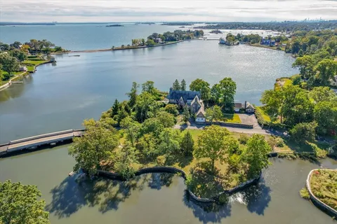 a view of a lake with a mountain