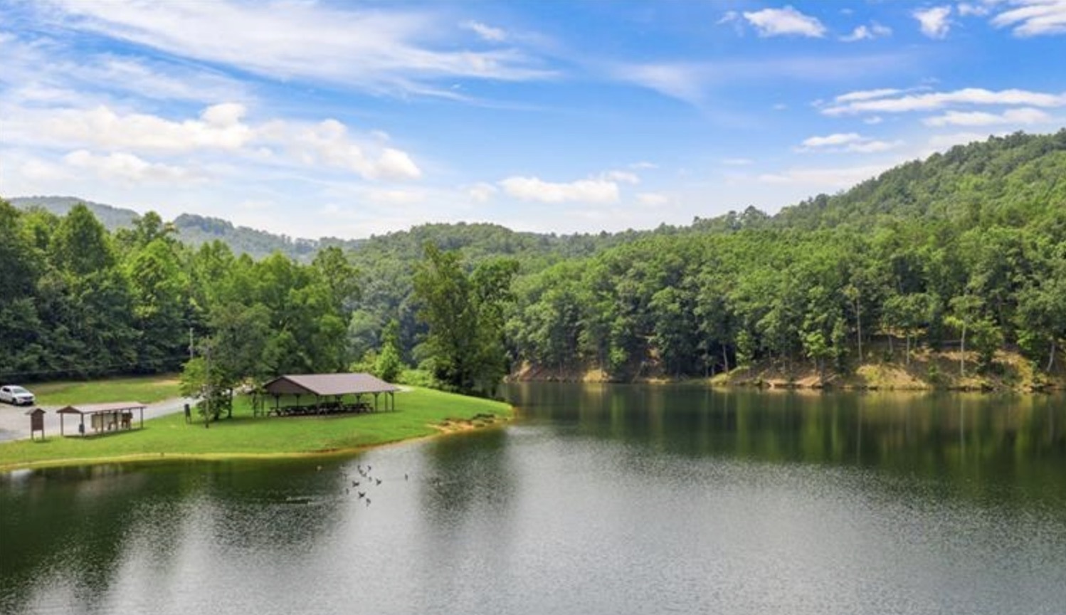 1401 Foxhound Trail Northeast Ranger, GA 30734 - Photo 13 of 34 a view of a lake with a yard