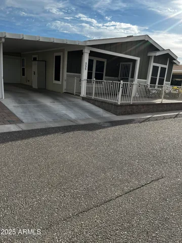 a front view of a house