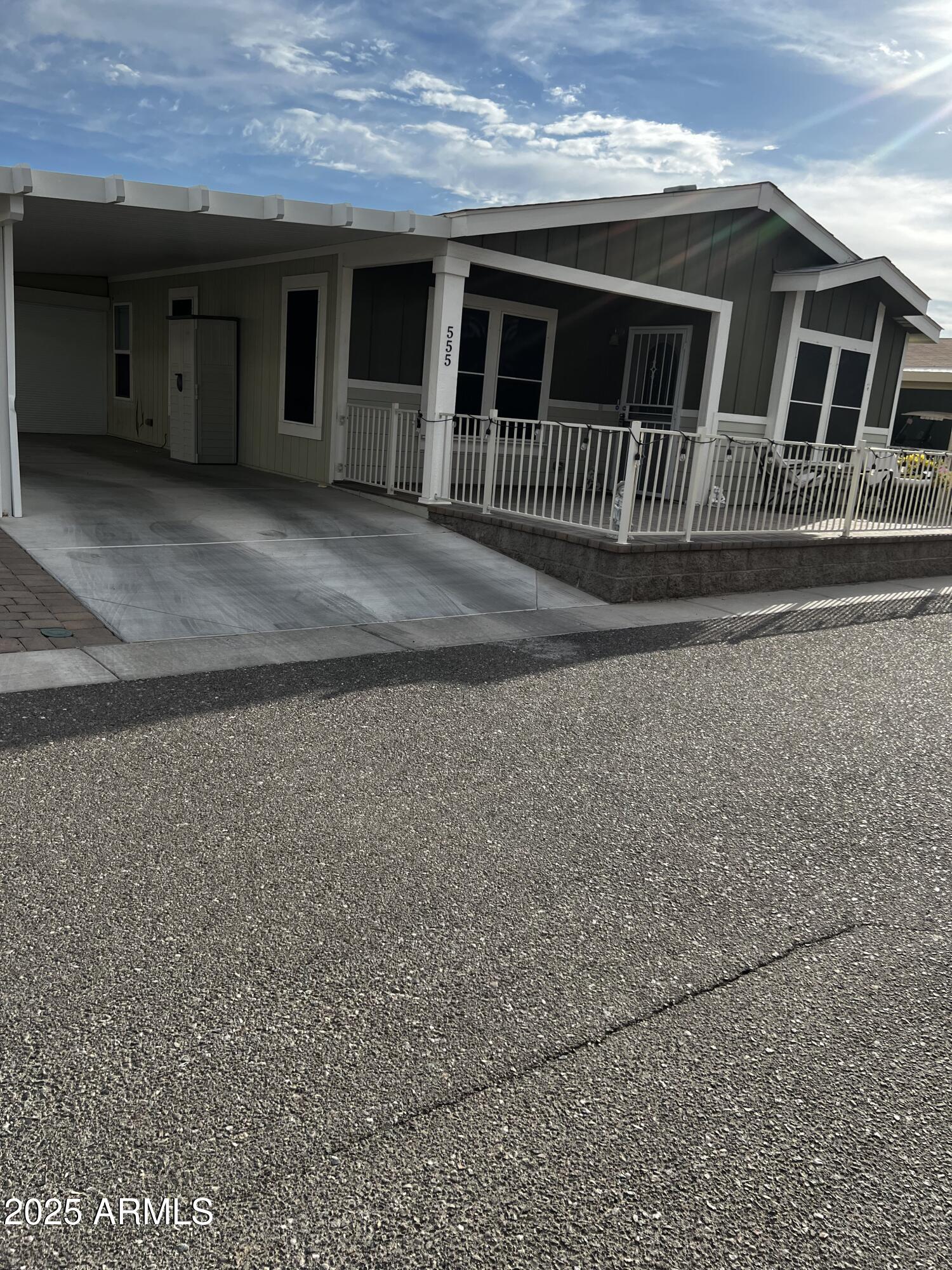 a front view of a house