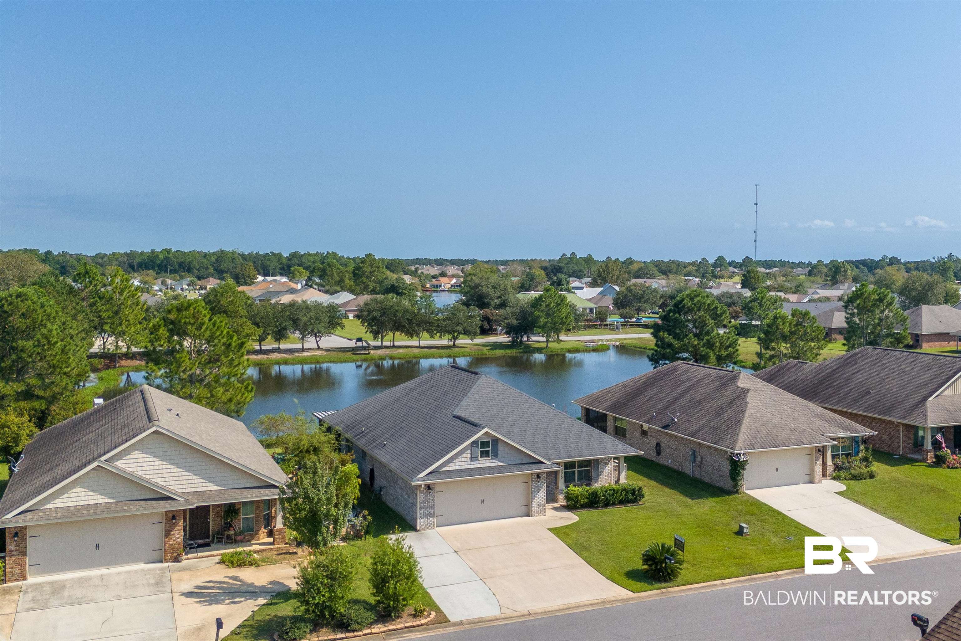 8896 Allay Lane Foley, AL 36535 - Photo 12 of 57 Drone / aerial view featuring a water view
