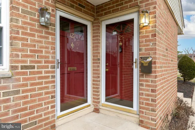 a view of a brick building