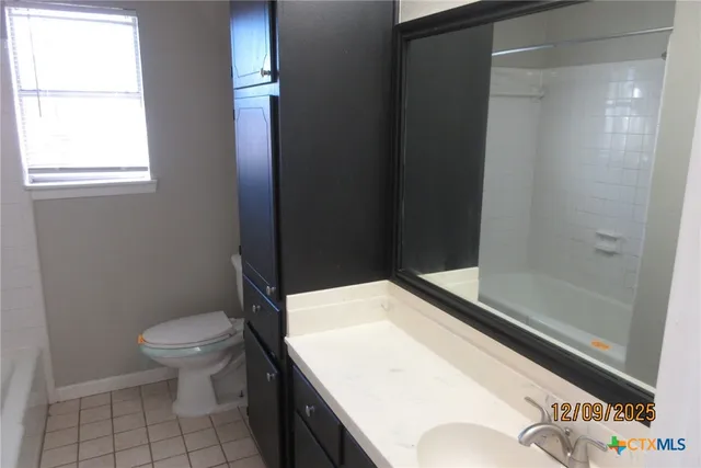 a bathroom with a sink a toilet and a shower