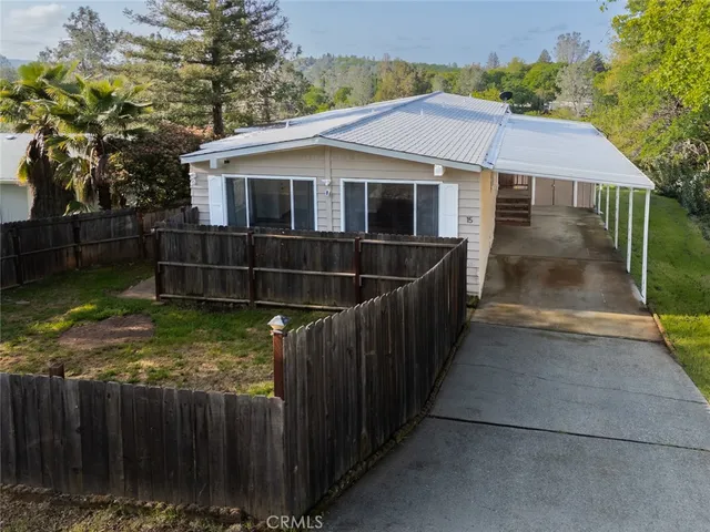 a backyard of a house