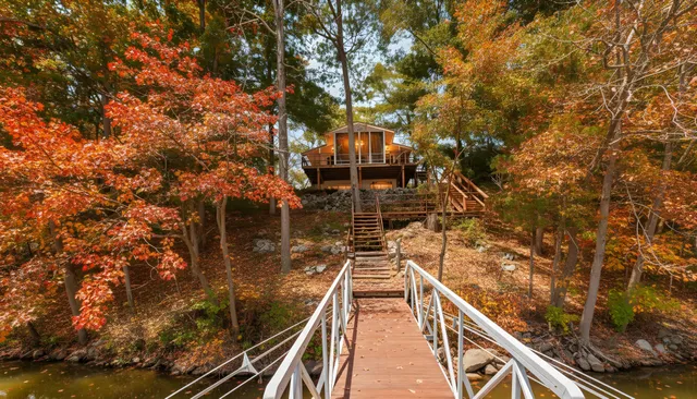 a view of a building from a balcony