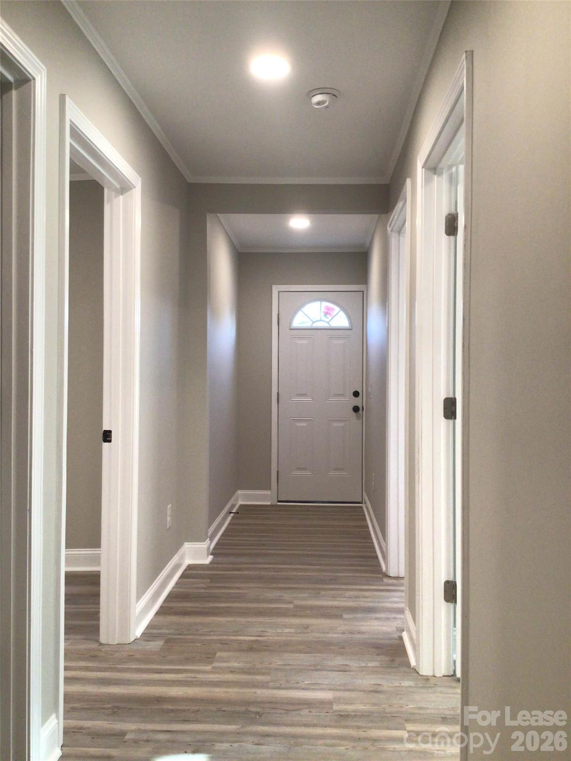 816 Margrace Road Kings Mountain, NC 28086 - Photo 6 of 13 a view of a hallway with wooden floor and closet