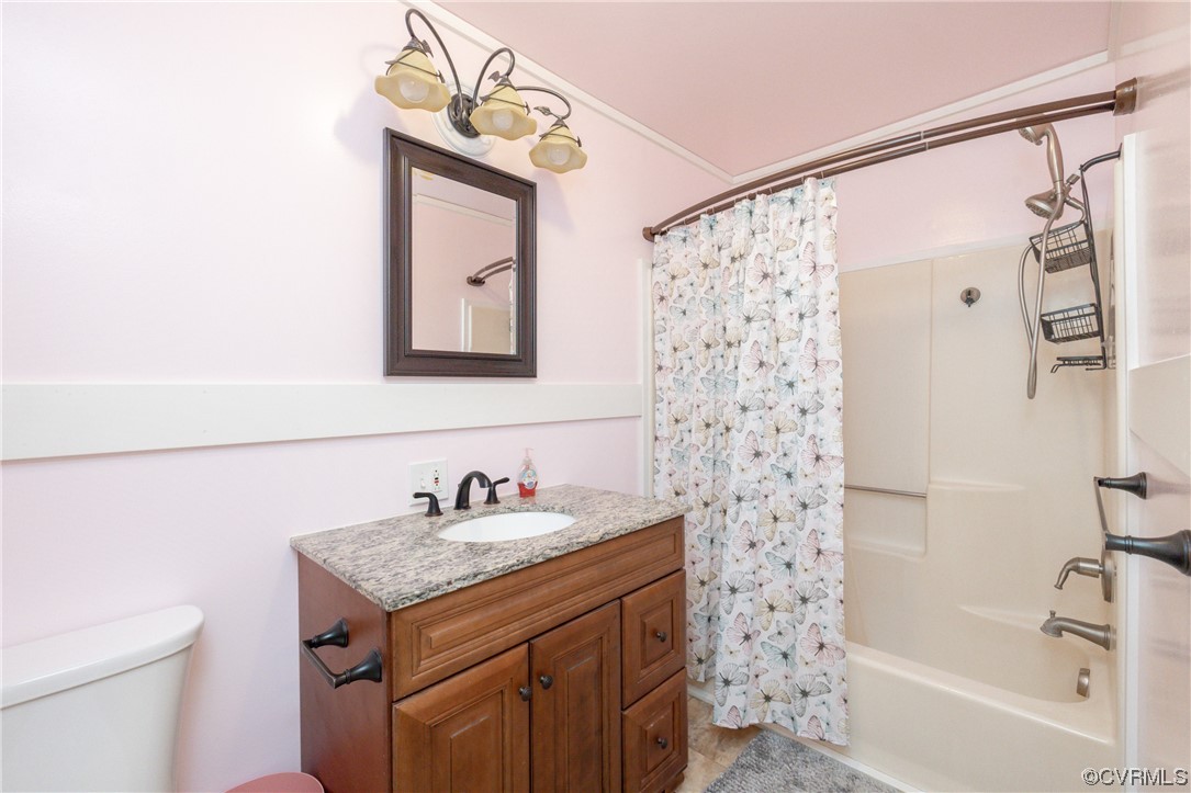 2252 Cedar Hill Road Mineral, VA 23117 - Photo 20 of 35 a bathroom with a sink a toilet and shower