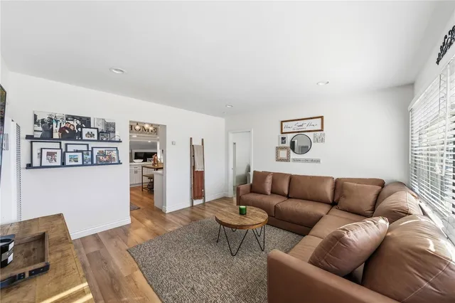 a living room with furniture and a couch