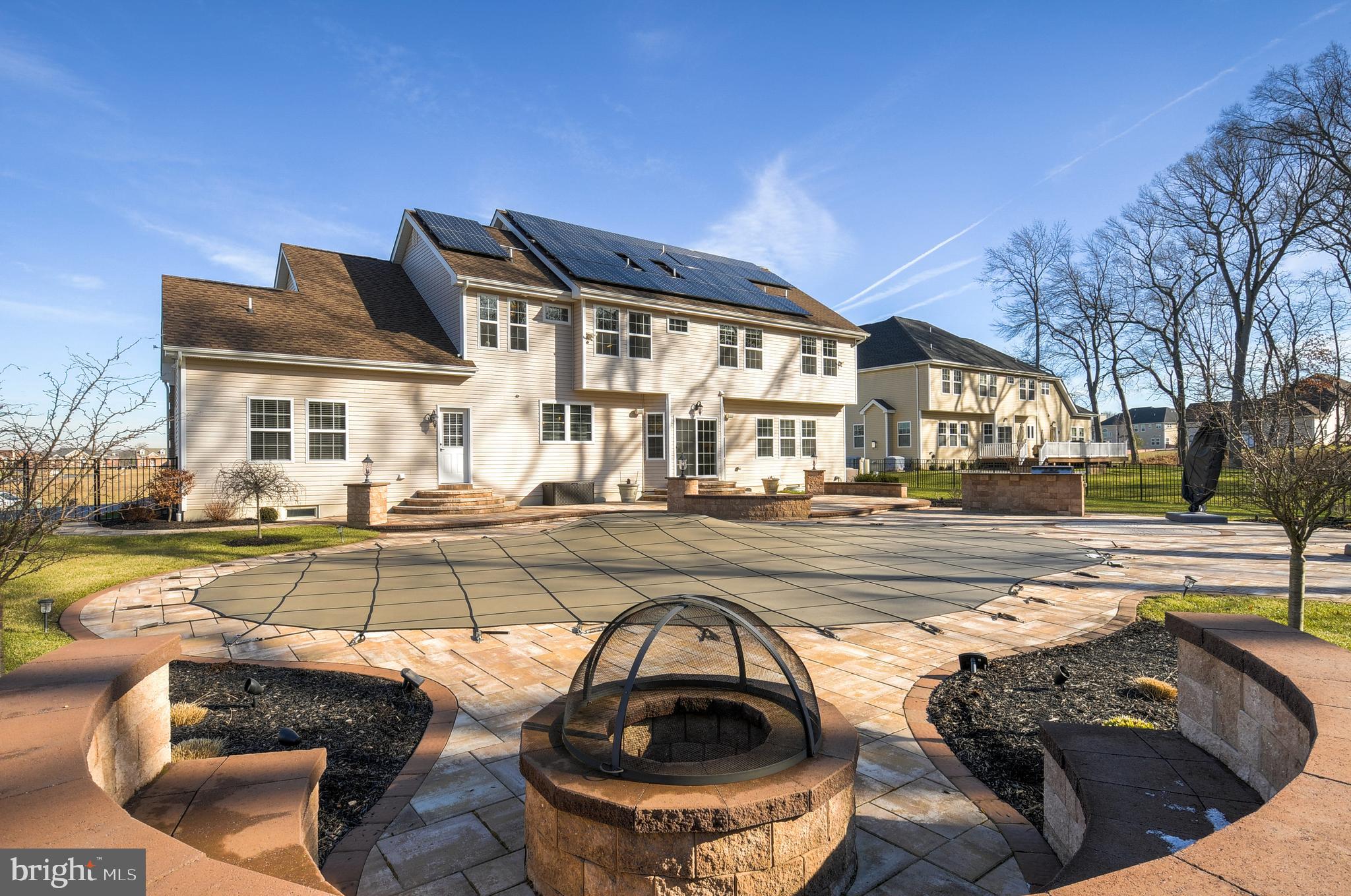 59 Emerald Road Robbinsville, NJ 08691 - Photo 41 of 55 Backyard Pool & Fire Pit