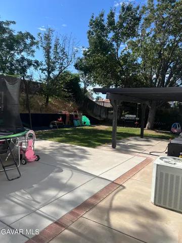 a view of a park with slide