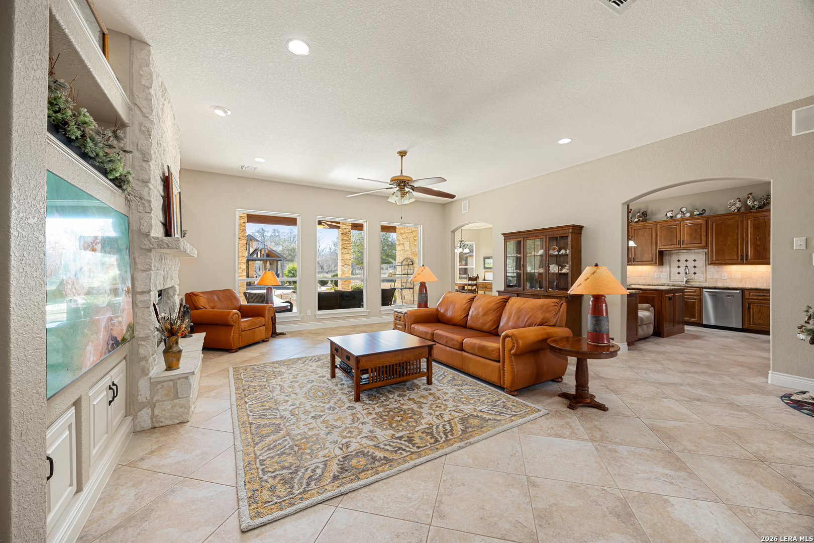 133 Vintage Ranch Circle La Vernia, TX 78121 - Photo 12 of 48 a living room with furniture and a large window