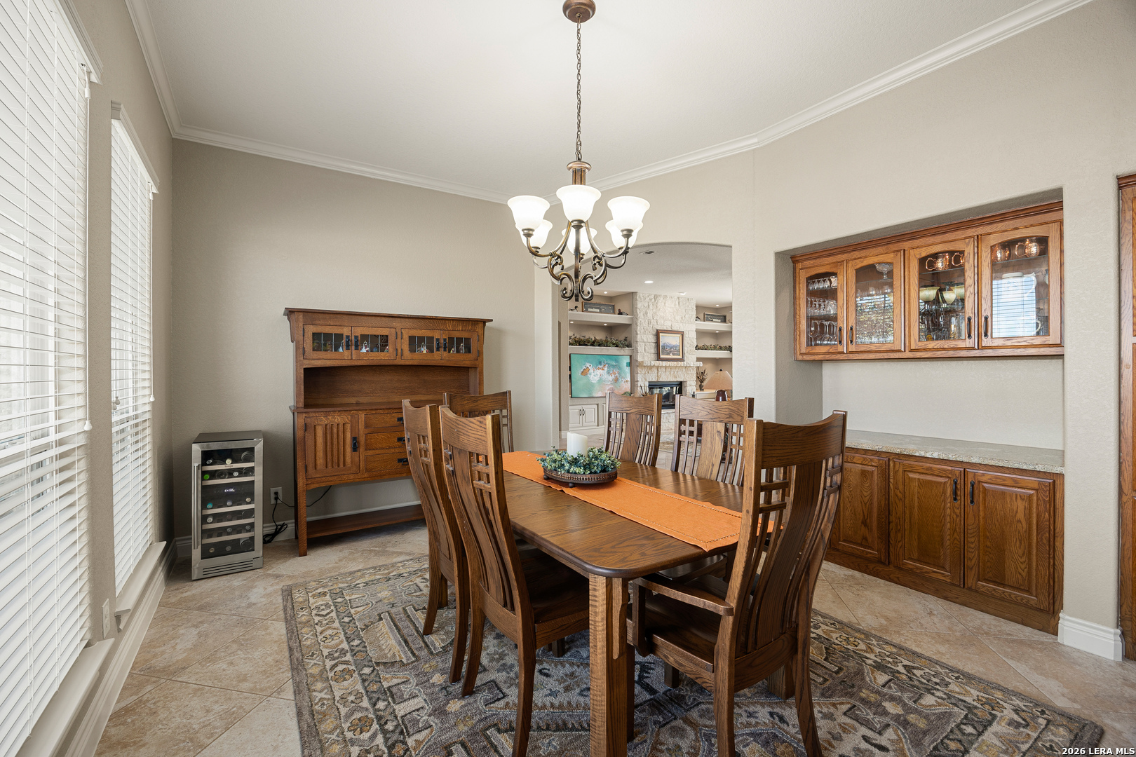 133 Vintage Ranch Circle La Vernia, TX 78121 - Photo 9 of 48 a dining room with furniture a chandelier and window