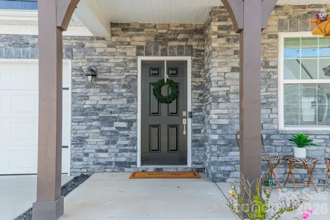 a brick building with a entrance