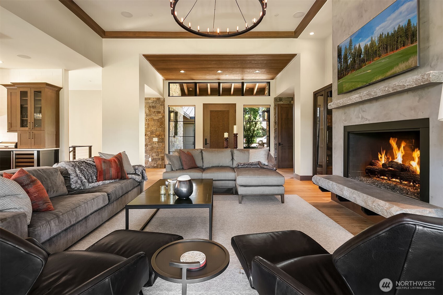 47 Frst Rdg Drive Cle Elum, WA 98922 - Photo 8 of 40 a living room with furniture and a fireplace