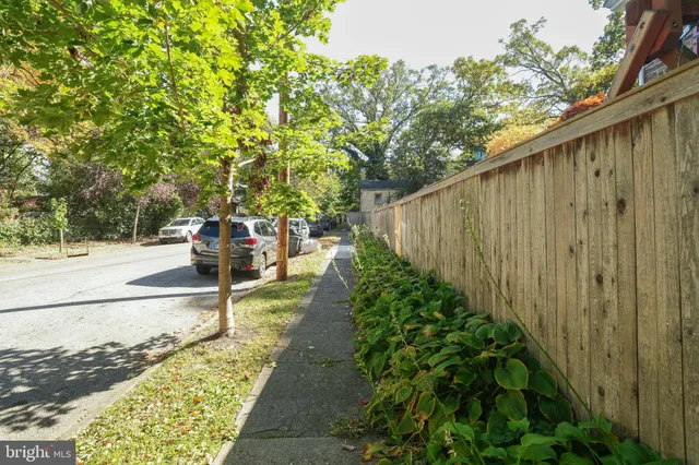 a view of backyard with green space