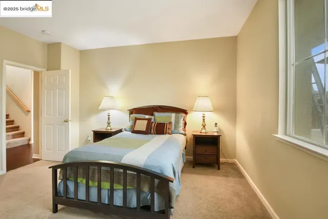 a workspace with furniture and window