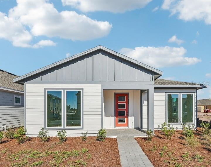 a front view of a house