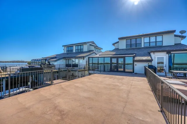 a view of an ocean from a balcony