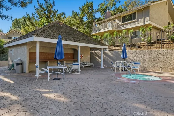 a view of a house with a patio