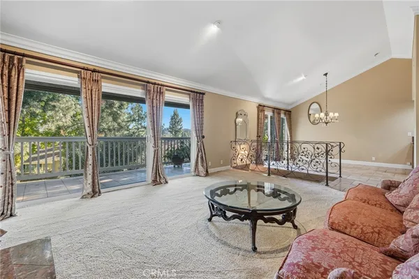 a living room with furniture and a gate