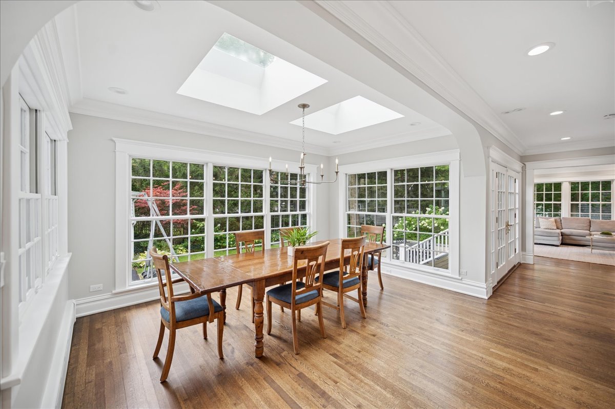 755 Lincoln Avenue Winnetka, IL 60093 - Photo 19 of 52 a view of a dining room with furniture window and wooden floor