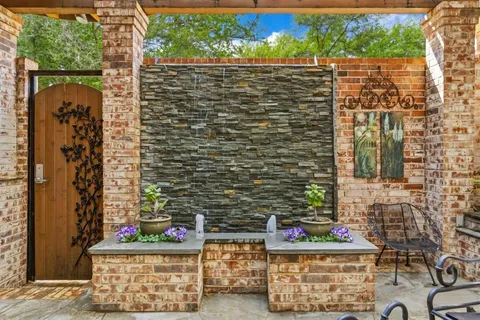 view of door with outdoor seating