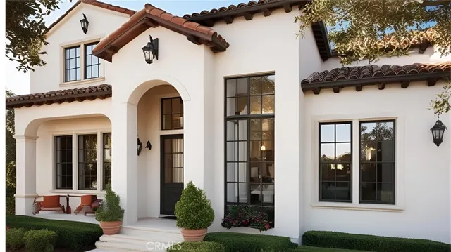 front view of a house with a small yard