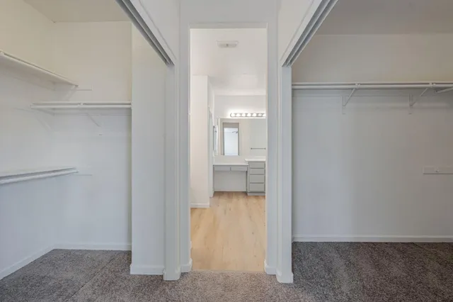 a view of a room with an empty space