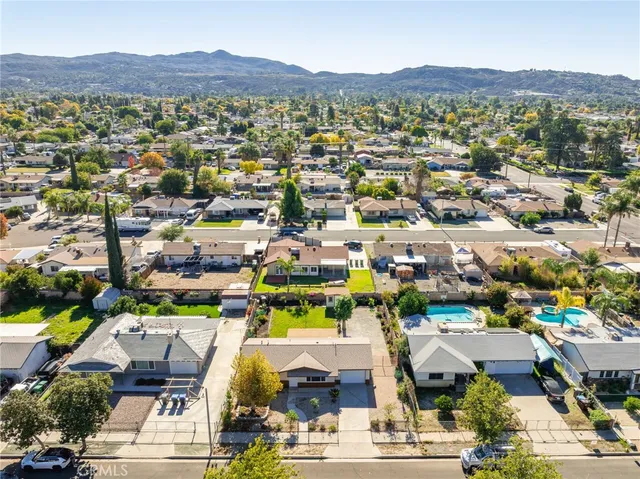 a view of city and mountain