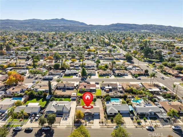 a view of city and mountain
