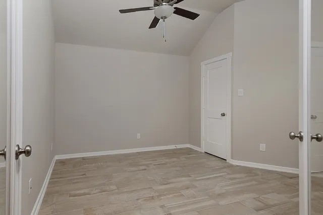 an empty room with a window