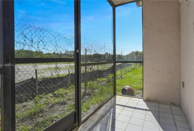 a view of a balcony with lake view