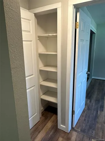 a view of a walk in closet