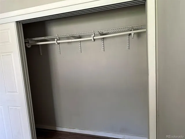 a close view of closet