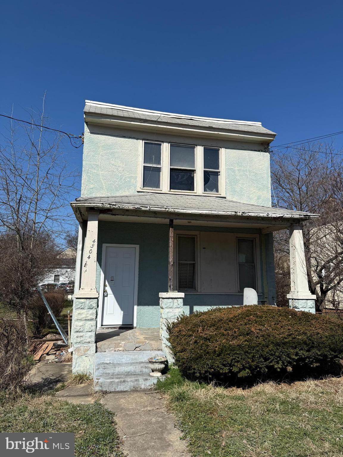 a front view of a house