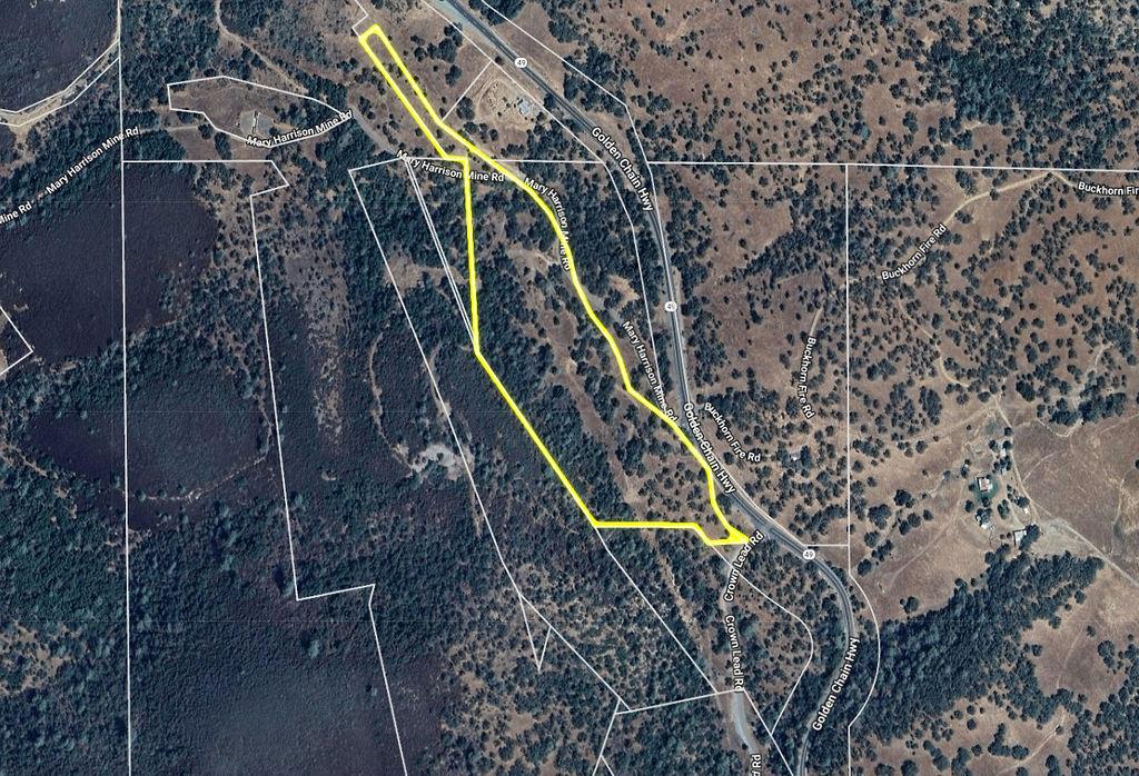 4944 Mary Harrison Mine Road Coulterville, CA 95311 - Photo 8 of 9 Estimated Outlined Plot Map of Vacant Lot APN 003-250-0200