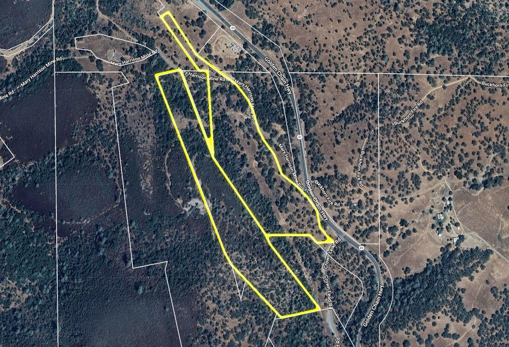 4944 Mary Harrison Mine Road Coulterville, CA 95311 - Photo 9 of 9 Estimated Outlined Plot Map of Vacant Lot APN 003-250-0200 and 4944 Mary Harrison Mine Road