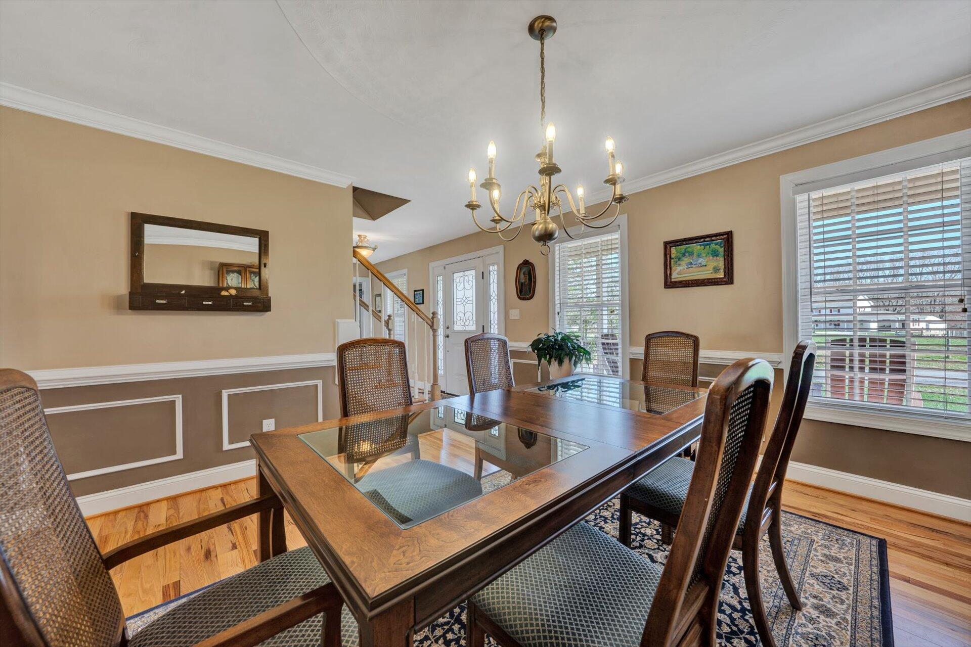 60 Green Level Road Boones Mill, VA 24065 - Photo 28 of 53 a view of a dining room with furniture window and outside view