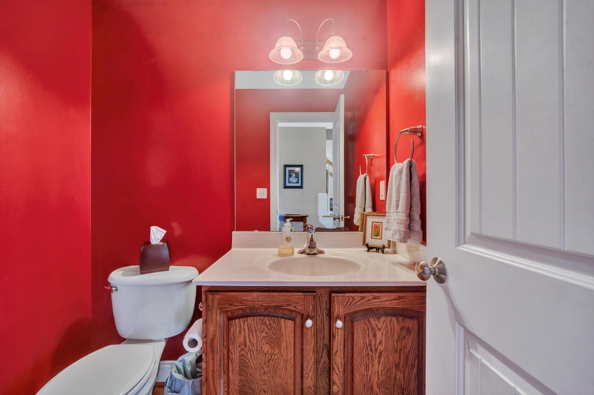 60 Green Level Road Boones Mill, VA 24065 - Photo 10 of 53 a bathroom with a sink and a mirror with toilet
