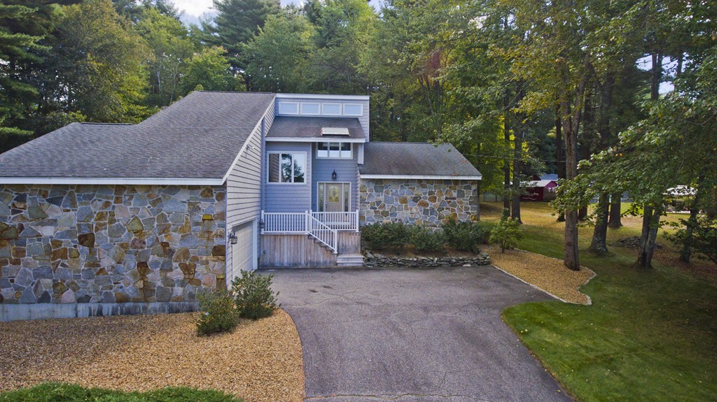 a aerial view of a house