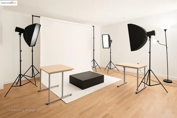 a view of tall trees with living room and trees