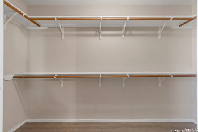 a close view of closet