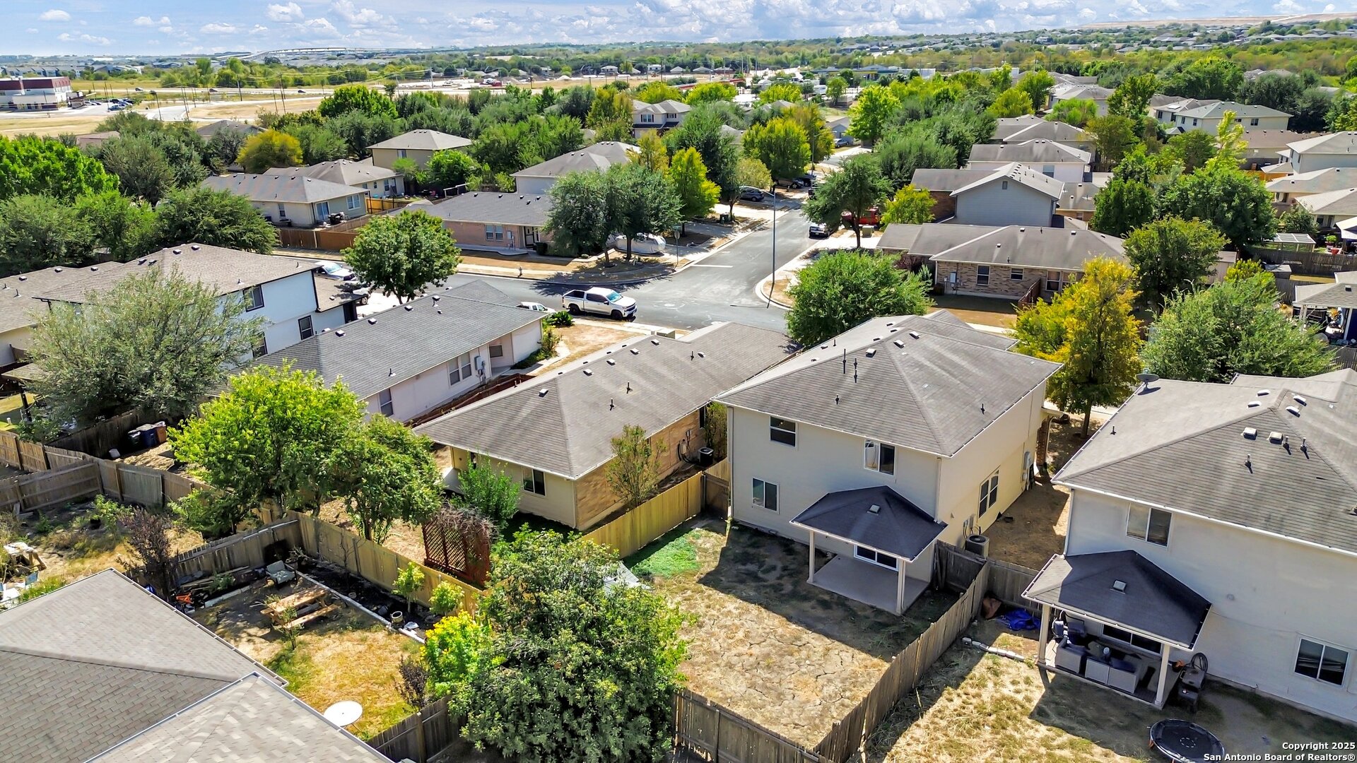 5644 Brougham Way Austin, TX 78754 - Photo 29 of 31 an aerial view of a house with a garden