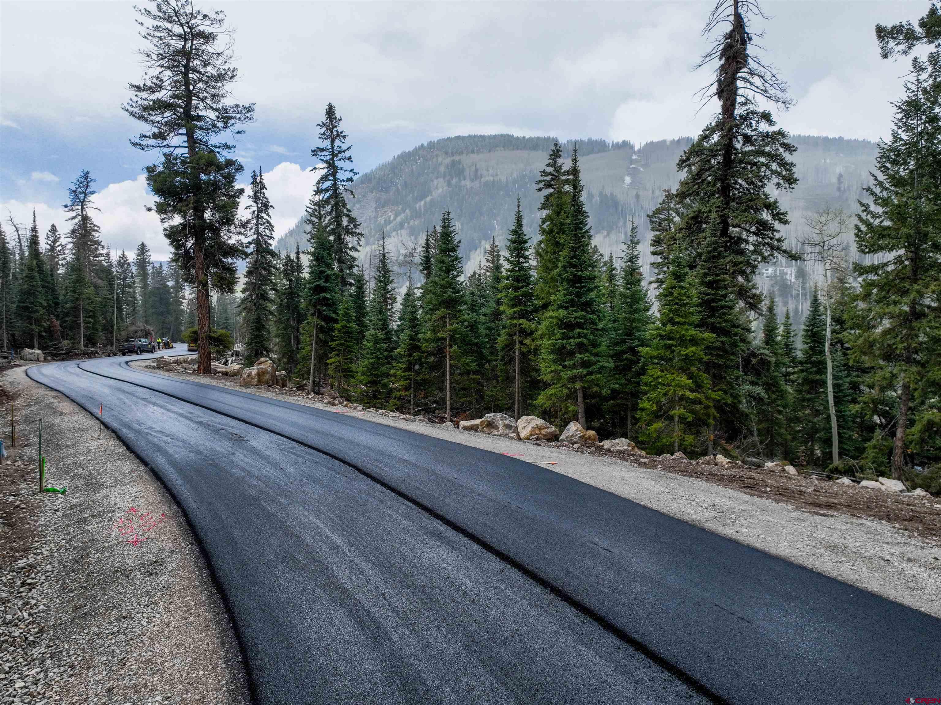 256 Snowden Drive Durango, CO 81301 - Photo 8 of 13 a view of a road with a trees on the side of the road
